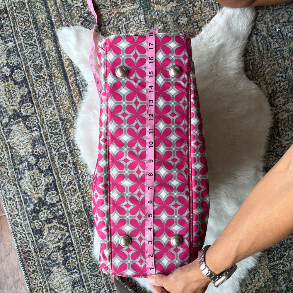 Ju Ju Be Be Prepared Pink Pinwheel Diaper Bag Large Floral Travel Tote - Picture 2 of 16